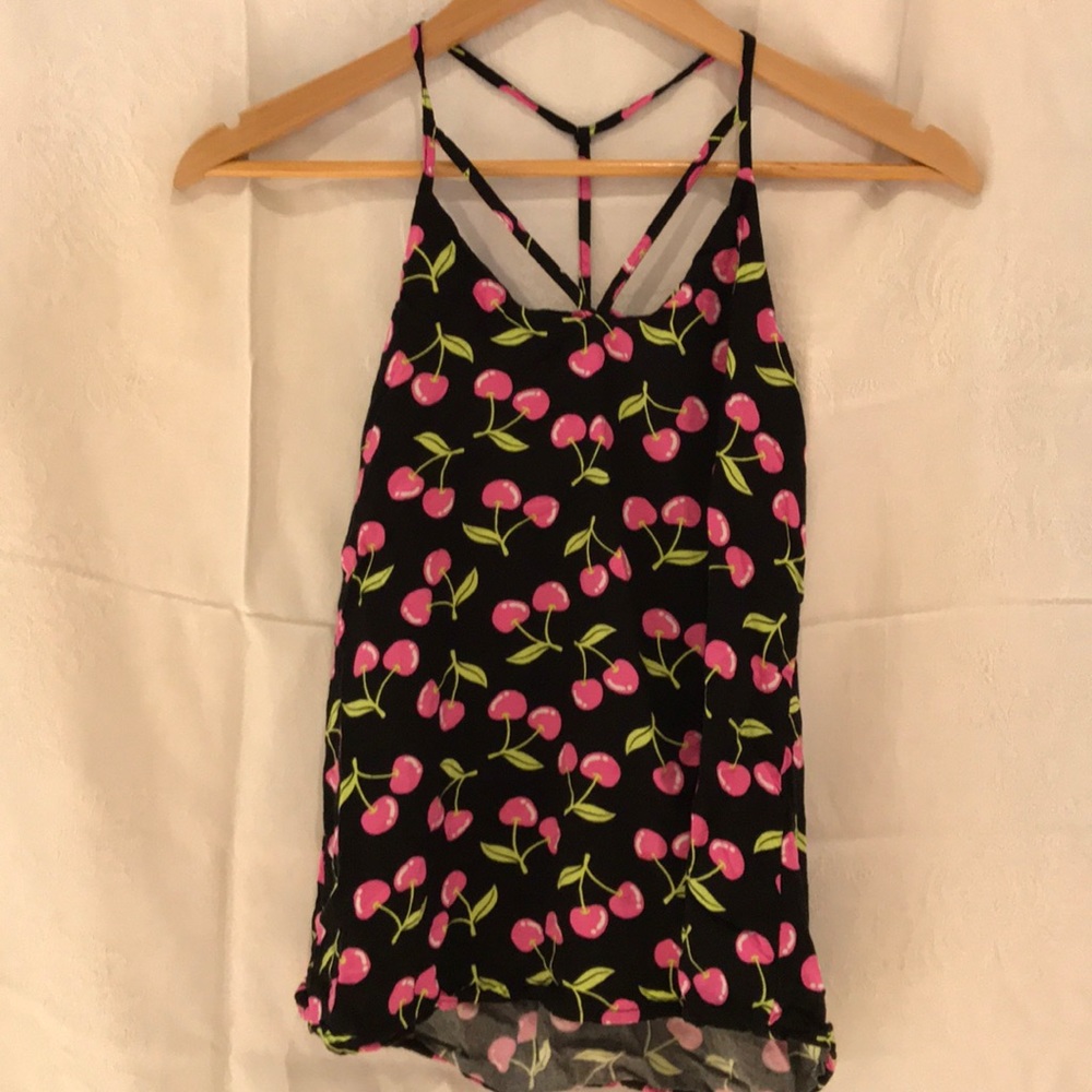 Black Tank with Cherries 🍒